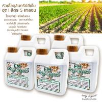 (EM1ลิตร 5 แกลอน รวม5ลิตร)หัวเชื้อจุลินทรีย์อีเอ็ม INSAY ORGANIC ใช้ดับกลิ่นส้วม ย่อยสลาย  ดับกลิ่นท่อน้ำ  ปรับสภาพดิน  บำบัดน้ำ หมักปุ๋ย