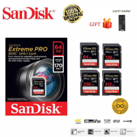 Sandisk Extreme Pro Memory Card 32GB 95MB/S SDHC SD Card 64GB 128GB 256GB 16GB 170MB/S SDXC C10 U3 V30 UHS-I 4K Flash Card For Camera