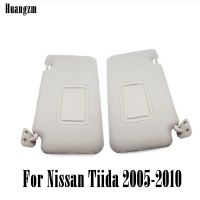 ที่บังแดดที่มีกระจกแต่งหน้าสำหรับ Nissan Tiida 2005 2006 2007 2008 2009 2010แผงกระบังแสงด้านหน้าซ้าย/ขวา