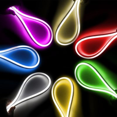 Neon Tube LED Lights 1M-10M Strip Tape With Power Plug Neon Sign Colorful Rainbow Led Light for Kids Room Xmas Home Wall Decor