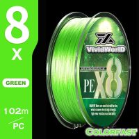 VWVIVIDWORLD Colorfast 8 Braid Fishing Line Multifilament Line linha multifilamento 8 Strands PE 100m Fishing Lines