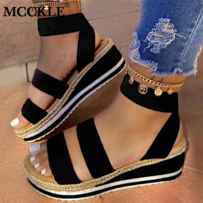 ขายดีที่สุด ioztt2023 - /✺✌❧ MCCKLE Sandals Wedges Platform Color Ladies Hemp Shoes on New