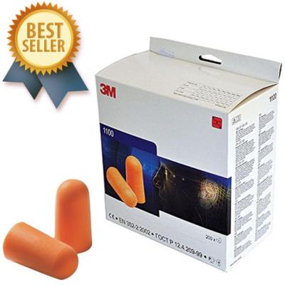 3M 1100 โฟมลดเสียง ค่าการลดเสียง 29 เดซิเบล NRR29 (แพ็ค 200 คู่) 3M 1100 Foam Ear Plugs upto -29db