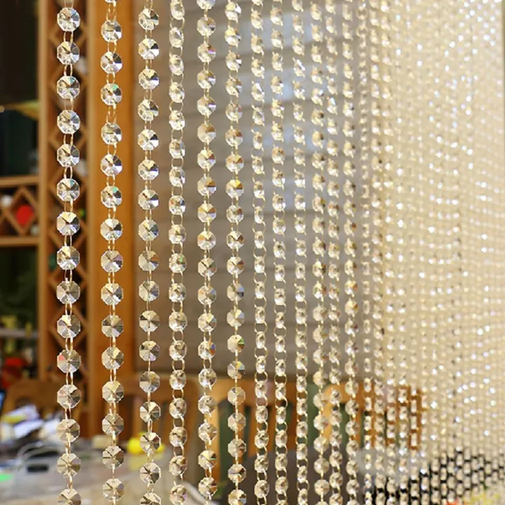 Tertran Crystal Glass Bead Curtain, Bead Curtains For Doors Ikea