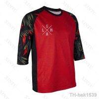 【hot】☸✿☫  Loose Mens 3/4 Sleeve Jersey MTB Mountain Enduro Sweatshirt Off-Road Motorcycle Breathable Apparel
