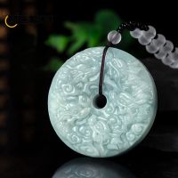 Natural Myanmar A-good Jadeite Nine Dragons To Protect The Master of The Chinese Zodiac Dragon Peace Buckle Ice Jade Pendant