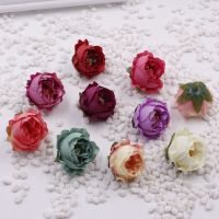 ♛┇♠ 10pcs Artificial flowers small tea bud Simulation rose silk flower decoration flower head DIY material Wedding Home Decoration