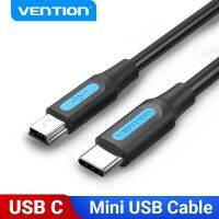 Vention USB อะแดปเตอร์สายมินิ USB ประเภท C สำหรับ Macbook กล้องดิจิตอลเครื่องเล่น Promp3 HDD Type-C เป็นสายมินิ USB