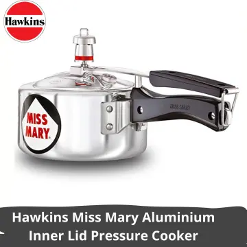 Hawkins HC15 Pressure Cooker, 1.5L, Silver