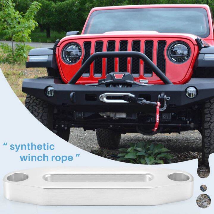 125mm-4000lbs-universal-chrome-billet-aluminum-hawse-fairlead-synthetic-mount-winch-rope-15000lbs-for-suv-atv-utv