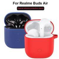 ❀ﺴ Anti-Shock Flexible Silicone Full Protective Cover For Realme Buds Air Sports Bluetooth Headset Protection Case Anti-fall Boxes