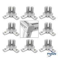 8Pcs 3-Way End Corner Bracket Connector for European Standard Aluminum Extrusion Profile 2020 3030 4040 Series Slot with Screws Hand Tool Parts Access