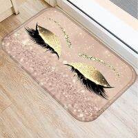 （A SHACK） พิมพ์ขนตา Bathentrance Door Dollindoor Floor Mats พรมกันลื่น Home Decor