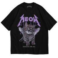 เสื้อยืด rollingstout-Meow วงเล็กๆ ล้อเลียน Musik Metal ROCK