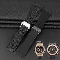 “：{ Waterproof Soft Mens Womens Sports Silicone Watchbands For Hublot Yubo Ruer Striped Plaid Thin 24X17 26X19mm Accessories