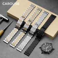 Carouse Stainless Steel Metal Watchband celet 12mm 14mm 16mm 18mm 20mm 22mm Watch Band Wrist Strap Black Silver Rose Gold