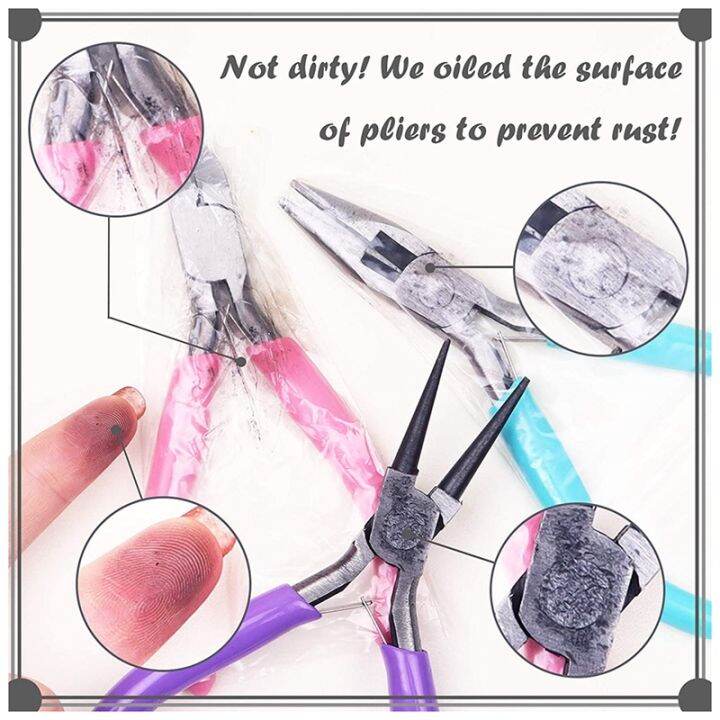 pink-memory-jewelry-pliers-set-3-pack-jewelry-making-tools-kit-round-nose-pliers-needle-nose-pliers-wire-cutters-for-jewelry-making