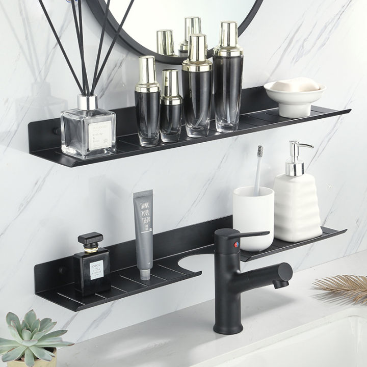 Gray Bathroom Corner Shelf Bathroom Shelf Wall Shelves Shelf Aluminum Wall  Mounted Black Aluminum Kitchen Storage Holder