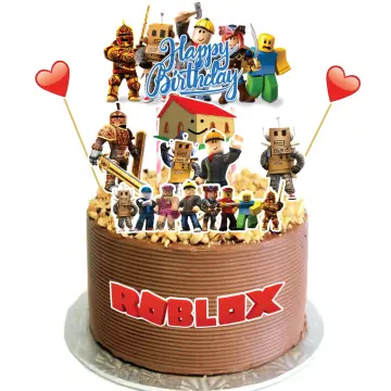 Bolo Roblox  Roblox cake, Block birthday party, Birthday cake