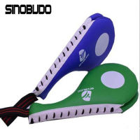 SINOBUDO Taekwondo Foot Target Double Kick Pad Durable Foot Target Boxing Sanda Training Hand Kick Pad Punching Bag Adult Kid