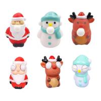 Sensory Toys Soft Cartoon Fidget Toy Cute Christmas Toys Safe Holiday Gift Squeezing Toy Christmas Favors Funny with Elk Santa Snowman natural