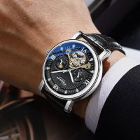 Authentic high-grade dawn watch men mechanical watch fully automatic hollow out the ocean watch the phantom noctilucent waterproof --nb230710卐