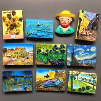 Cartoon Van Gogh resin refrigerator paste fridge magnet magnetic paste creative 3d refrigerator room decoration collection gifts Refrigerator Parts Ac