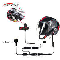 YIDATON Motorcycle Helmet Headset Microphone for ICOM IC-F21 IC-F26 IC-IV8 IC-F3S Radios with Finger PTT New A08