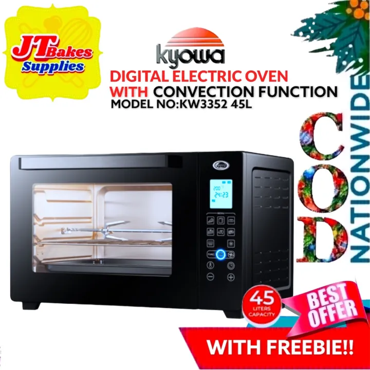 KY0WA Digital Electric Oven Convection Oven Kw3352 45 Liters Black