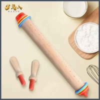 1 Pcs 43cm Solid Wood Safety Rolling Pin Dough Fondant Pastry Dumpling Pizza Cake Cookies Roller Kitchen Tools Scale Adjustable Bread  Cake Cookie Acc