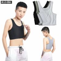 COD DSFDEFERWWWW 3 Colors Invisible Wrapped Chest Lesbian Corset Tomboy Cosplay Comfortable Type Vest Size Tank Top