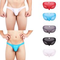 【CW】 Men Soft Silk Ultra Thin Penis Men  39;s Briefs Panties Underpants Cueca Low Rise Slips Hombre