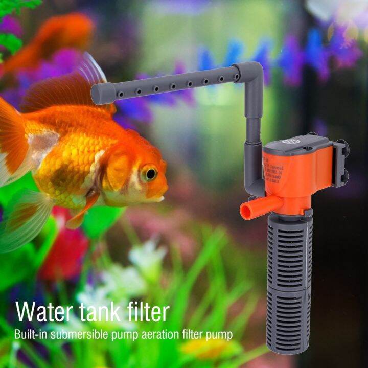 3W Mini Aquarium Internal Water Tank Filter 3 In 1 Submersible Pump