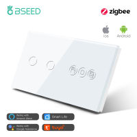 BSEED Zigbee สวิตช์สัมผัสอัจฉริยะสำหรับลูกกลิ้งชัตเตอร์มู่ลี่ไฟฟ้าสวิตช์ไฟอัจฉริยะรองรับ Tuya Smart Life Alexa App