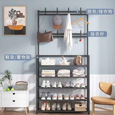 [COD] Shoe multi-layer home floor-to-ceiling one-piece shoe and hat bedroom living room hanging bag door storage simple