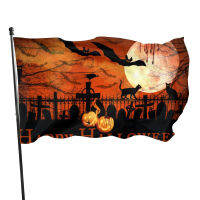 [Foocome]Happy Halloween Party Custom ธงพิมพ์โพลีเอสเตอร์ Garden Yard House Flags ในร่มและกลางแจ้งกีฬาตกแต่งผู้หญิงผู้ชาย Gift