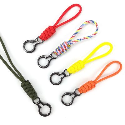 High-Quality Key Chain For Keys And Accessories Creative Keyring Accessories Durable Braided Keyring Unique Paracord Keychain Trendy Woven Keychain