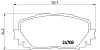 ผ้าดิสเบรคหน้า TOYOTA VIOS YARIS S NSP93 1.5 2007-2013 G S NCP131 1.5 2013-2016 G S NCP150 1.5 2017- NTN