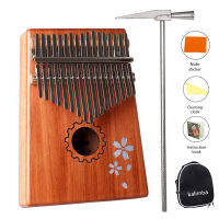 17คีย์ Kalimba นิ้วหัวแม่มือเปียโนแอฟริกานิ้ว Pianoforte Mbira ร่างกายเครื่องดนตรีด้วยอุปกรณ์เสริมของขวัญคริสต์มาสสำหรับ Kds Audlt