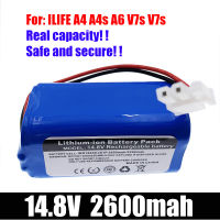 NEW14.8V 2600mah 3500mah Lithium 14.4v ILIFE A4 A4s V7 A6 V7s Plus Robot Vacuum Cleaner ILife 4S1P Full Capacity