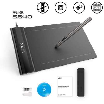 VEIKK S640 กระดานเม้าส์ปากกา  กระดานวาดรูป  แบบฝึกวาด ปากกาคอมพิวเตอร์ สามารถกับมือถือได้