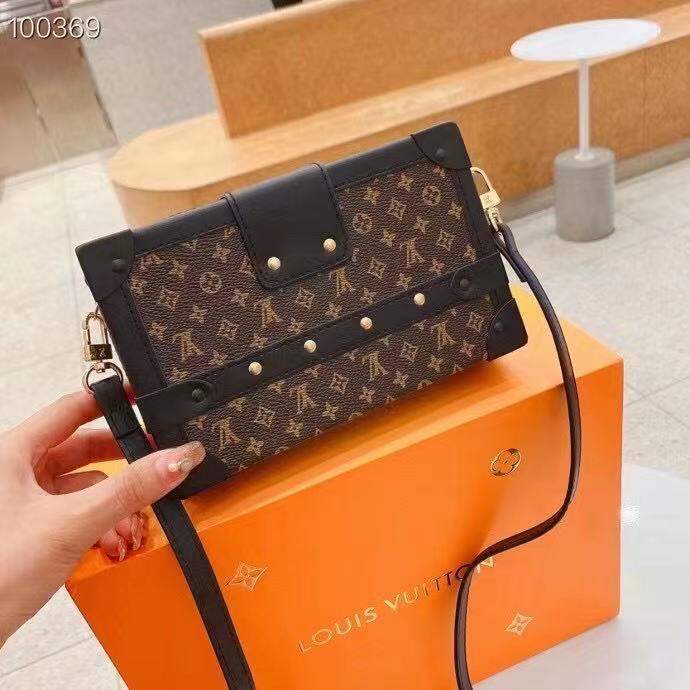 กระเป๋า-lv-สายสะพายสำหรับผู้หญิง-กระเป๋าถือ-lv-ของแท้กระเป๋ากล่องวินเทจกระเป๋าข้อความแฟชั่นเกาหลีพิมพ์ลายตัวอักษรกระเป๋าสะพายข้างกระเป๋าสะพายไหล่กระเป๋าใส่เหรียญใส่บัตรขนาดเล็ก