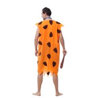 Adult Mens Primitive Savages Costume Fred Flinstones Stone Age Indian Man Cosplay Halloween Carnival Mardi Gras Fancy Dress