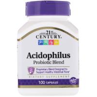 21st Century โพรไบโอติก(Acidophilus Probiotic Blend) ลดอาการท้องร่วง รักษาลำไส้แปรปรวน 100 แคปซูล (Acidophilus Probiotic Blend 100 Capsules)