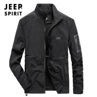 JEEP SPIRIT เสื้อแจ็กเก็ตผู้ชาย,เสื้อเสื้อกันลมแบบบางทำงานลำลองกลางแจ้งเสื้อระบายอากาศยืดหยุ่นน้ำหนักเบา