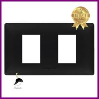 หน้ากาก 2 ช่อง PANASONIC WEGN6802 สีดำWALL PLATE PANASONIC WEGN6802 2 GANG BLACK **ด่วน สินค้าเหลือไม่เยอะ**