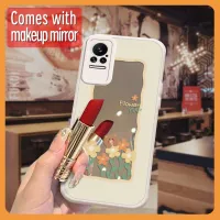 literature Soft case Phone Case For Xiaomi Civi 5G/Civi 1S Makeup mirror Heat dissipation flower Lambskin interest