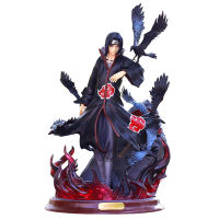 AHlmsm Naruto Anime Figure Uchiha Itachi Pvc Action Figure ของเล่น Naruto Shippuden Uchiha Itachi และ Crow Collection ของเล่น25ซม.