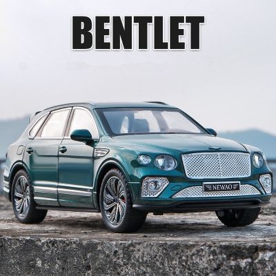 ♟ jiozpdn055186 1:24 bentayga suv liga luxy modelo de carro diecast veículos simulação som e luz coleção crianças brinquedo presente