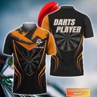 Summer Personalized name Dartboard 3D Polo shirt, dart player gift, Dart Team Shir fashion polo shirt